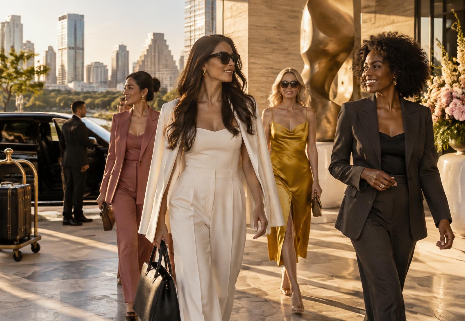 Stylish guests arriving for Experience Extraordinary